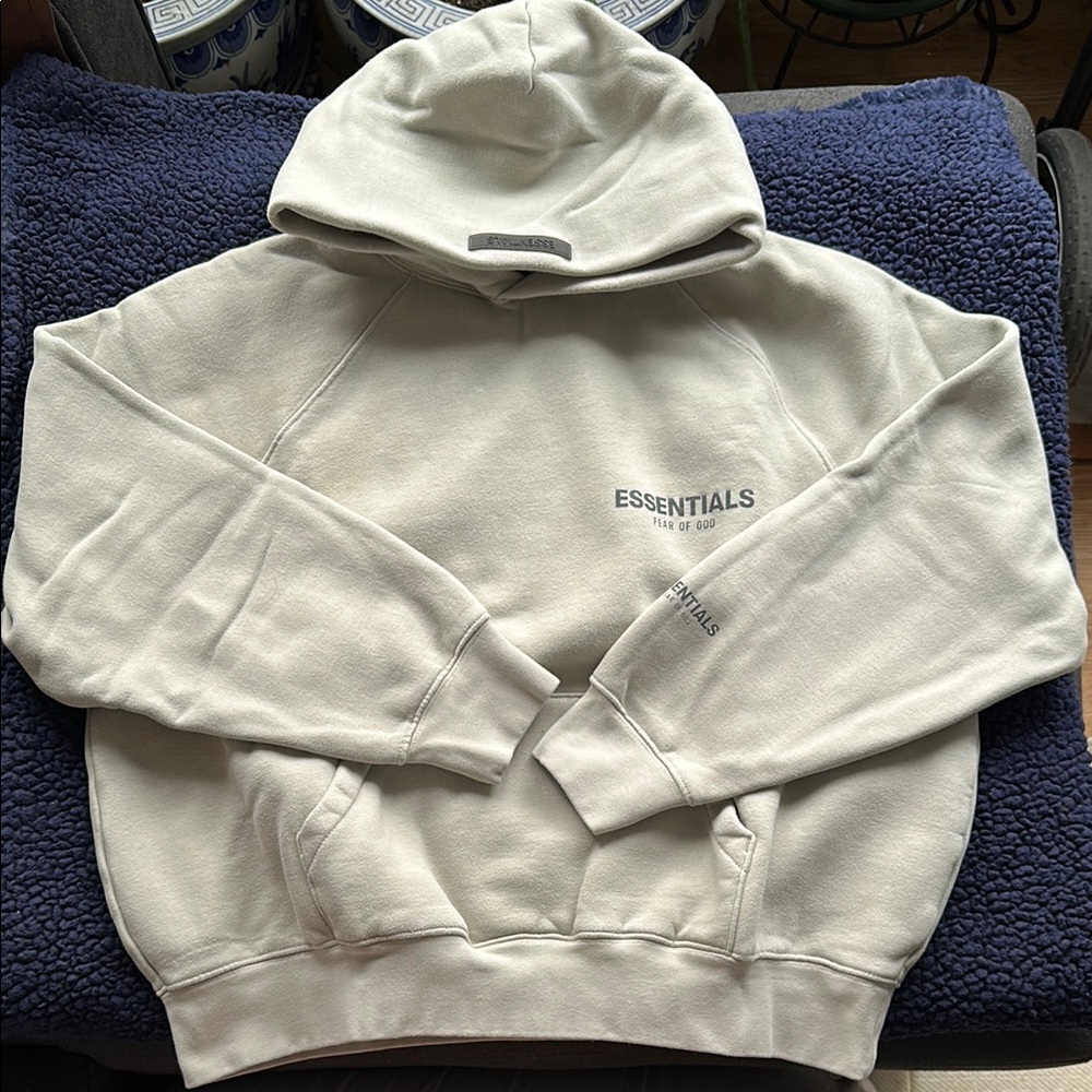 Essentials Cream Hoodie for Men